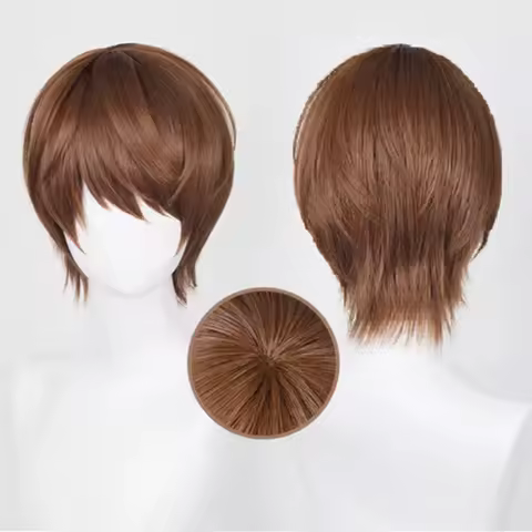Yagami Light Cos Wig Anime DEATH NOTE Protagonist Headgear Man Daily 2D Cosplay Headwear Side Swept 