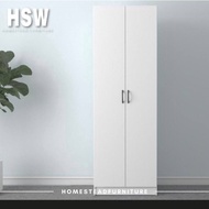 HSW  2FT 2 DOOR WARDROBE SOLID BOARD WITH HANGING ROD