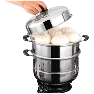 ▲❦COD Steamer 3-2 Layer Siomai Steamer Stainless Steel Cooking Pot Kitchenware derh