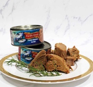 TUNA CHUNK In BRINE DAN TUNA CHUNK PEDAS KEMASAN POLOS(PESOK)185GRM