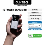 【ccc certified】CUKTECH 10 Mini Power Bank 10000mAh 55W  fast charging portable charger for  xiaomi S