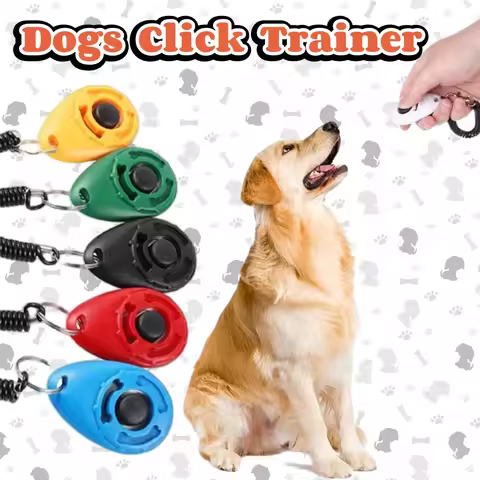 Dog Training Clicker Portable Pet Training Assistant Adjustable Wristband Sound Keychain Training Do