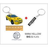 proton wira yellow keychain 2d