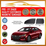 PRIME Sunshade Hyundai Avante 2018 - 2021 (4 pcs) Car Magnetic Sunshade