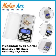 nN7 Timbangan Mini Digital Praktis Emas Ber Pot Scale 500 Gram