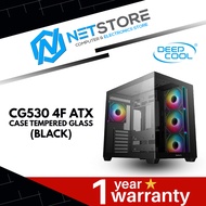 DEEPCOOL CG530 4F ATX CASE TEMPERED GLASS (BLACK / WHITE)
