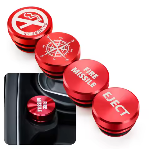 Car Cigarette Lighter Button Cover Fire Missile Eject Button for SEAT Leon cupra MK1 MK2 MK3 Ibiza 6