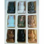 2in Natural Semiprecious Stone Stones Crystal Crystals Owl Owls 天然半宝石 水晶猫头鹰