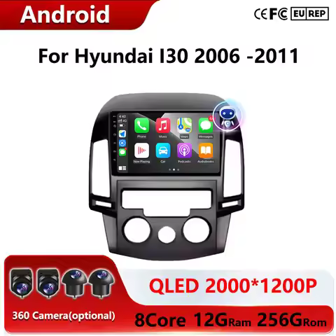 2K Android 15 For Hyundai I30 2006 -2011 Car Radio Multimedia Player DSP Stereo WiFi GPS Navigation 