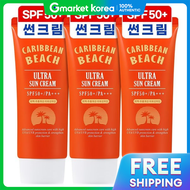 Caribbean Beach Ultra Sunscreen Uv Protection 60ml 3-Pack Spf50+ Pa+++ Hybrid Sunscreen