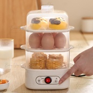 Two/Three-Layer Electric Steamer Machine 6 Eggs Multifunction Egg Boiler Cooker [BeautYou.my]