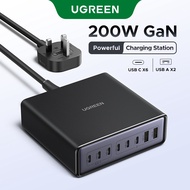 【8 Ports】Ugreen Nexode 200W USB A USB C Ports Fast Charger for Macbook, Tablets, iPad, iPhone 16 Pro