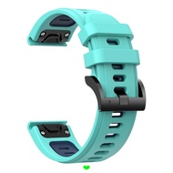22mm/26mm Two-Color Silicone Replacement Strap Suitable for Garmin Garmin fenix7/7X Strap Fenix6/6x 