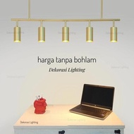 Miliki Lampu Gantung Gold Panjang 90Cm Spotlight 5Lampu Dekorasi Cafe