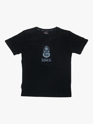 WARRIX เสื้อคอวีปักโลโก้โรงเรียนใหญ่ (Wash) WA-16BC-12K-ดำ-BB