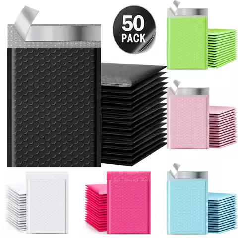 50Pcs Delivery Package Packaging Small Business Supplies Envelopes Shipping Packages Bubble Envelope