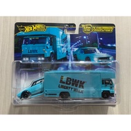 Hot WHEELS TEAM TRANSPORT NISSAN SKYLINE 2000 GTR LBWK FLEET FLYER