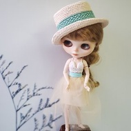 娃娃Blythe小布六分娃手工時尚服飾組全套三件含帽子上衣網紗裙