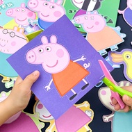 Peppa Pig Children's Paper Cutting3to6-8Young ChildrendiyHandmade4PAW Patrol Kindergarten Educational Toys