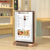 FUJUN Ads Display Stand, Multi page Loose leaf Menu Card Holder, Multipurpose Acrylic Label Holder A