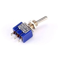 TOMBOL 2-WAY TOGEL SWITCH KNX1 KNX 1 BUTTON LEVER ON OFF ON SWITCH 3 PIN COLOR biru