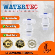 LS GEMILANG ORIGINAL WATERTEC LOCK HEART WATER PVC Stopcock Spare Part Head Socket Stopcock Stop Val