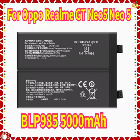 New BLP985 5000mAh Battery For Oppo Realme GT Neo5 Neo 5 Mobile Phone Batteries