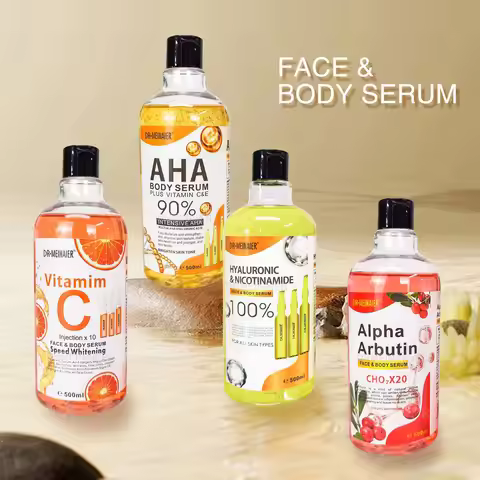 500ml AHA Moisturizing Face Serum Gentle Firming Repair Skin Arbutin Hydrating Brightening Body Seru