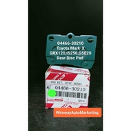 04466-30210 TOYOTA MARK-X  LEXUS IS250 GS300 GS350 GS430 REAR DISC BRAKE PAD