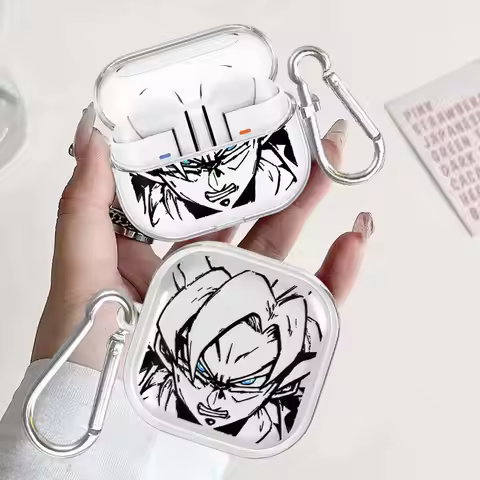 Black Goku D-ragonS B-allS Clear Earphone Cases Cover With Hook Case For Samsung Galaxy Buds 3 FE 4P