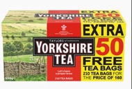&lt;英國直送&gt; 預購 Taylors of Harrogate Yorkshire Tea 一盒210小包 英國茶包 英式下午茶茶包 英國代購 English Teas British Tea