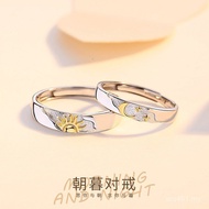 Chaox Adjustable Simple Couple Ring Couple Ring 925 All-Match One Pair Silver Wholesale Color Separa