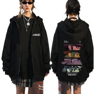 Rock Band Gorillaz Demon Days Eyes Printed Zipper Hoodie Fashion Zip Up Long Sleeve Jacket Unisex