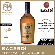 BACARDI Gran Reserva Limitada Rum - 750ml / 75cl, 40% ABV - Gluten Free Dark Rum Aged in Oak Barrels