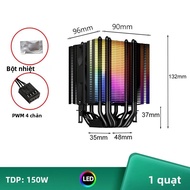 RGB Quạt CPU X99 Không Khí 4Pin RGB Êm Bộ Vi Xử Lý Làm Mát Cho Intel LGA 1151 1155 1200 1700 2011 X7