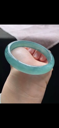 冰種玉鐲 天然翡翠玉鐲 A玉 手鐲 • 冰種藍水翡翠福鐲