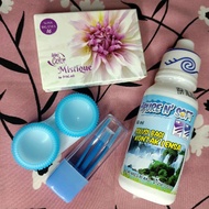 Paket Softlens Mistique BIG EYES DM 16 Normal + Air Softlen Pure 60ml + Pinset + Lencase / Soflen LC