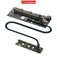 SMARTSIMPLE M.2 M-Key 2242/2260/2280 to PCI-e 4.0 X16 with Oculink SFF-8612 Extension Cable As Exter