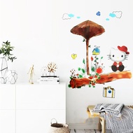 SAMHEZ CB016 HELLO KITTY N BIG MUSHROOM 60X90 WALLSTICKER WALLSTIKER STIKER DINDING