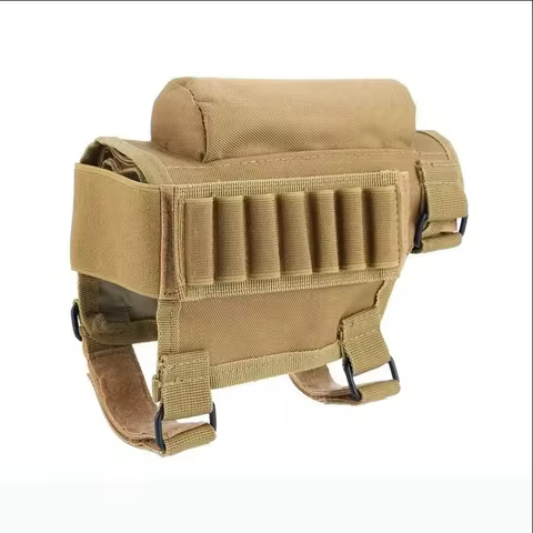 Rifle Stock Butt Bag Tactical Pouches Multifunctional Magazine Pouch for Ammo Storage Reload Suppres