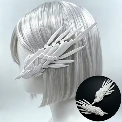 Universal Cool Ex Machina Hair Clip Punk Gothic Cosplay Headpiece for Halloween Christmas Night Part