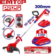 EMTOP เครื่องตัดหญ้า สายเอ็น (ตัดแนวตั้งได้) ไร้สาย 20 โวลท์ รุ่น ELGT203285 ( Grass Trimmer ) เจ้าอ