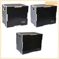 [Tachiuwa] Plyometric Box Multifunctional Wood Agility Box for Skipping Step Ups Squats