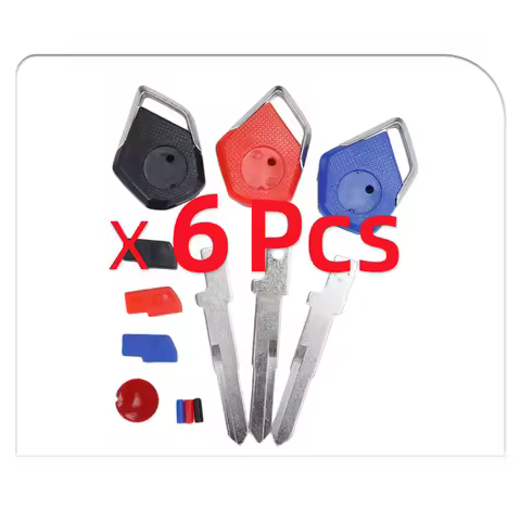 6Pcs New Blank Key Motorcycle Replace Uncut Keys For Ninja H2 H2R ZX6R ZX10R ZZR400 Z750 Z800 Z1000