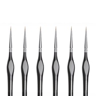 00000 Fine Tip Paint Brush Set for Acrylic Models Mini  Miniature Detail  Nylon Hair Thin Extra Fine