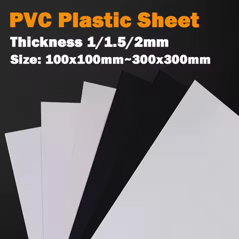 PVC Plastic Sheet Thickness 1/1.5/2mm Hard Rigid Plate Board White Black Beige Plastic Sheet Model M