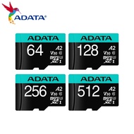 การ์ด Micro SD XC ADATA Premier Pro กับอะแดปเตอร์การ์ดความจำ UHS-I U3ไมโครการ์ด SD 64GB 128GB 256GB แฟลชการ์ด512GB A2บัตร TF