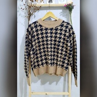 JENNIE KNITTED SWEATER KOREAN SWEATER/ KNITTED BLOUSE JENNIE SWEATER WOMEN'S KNITTED SWEATER/ BLACKP