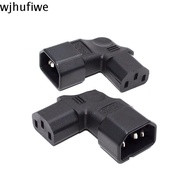 WJHUFIWE IEC 320 C14-C13 90 Angled Down UP 10A 3Pin Conversion Socket C14 Male To C13 Female IEC Con