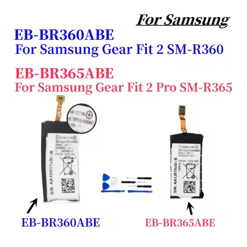 EB-BR360ABE EB-BR365ABE Battery For Samsung Gear Fit2 Fit 2 R360 Fit2 Pro Fitness SM-R365 R365 Gear 